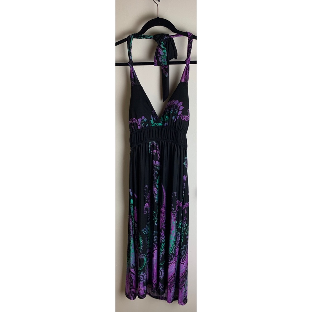 PRETTY PAISLEY @ THE SHORELINE-STRAPLESS TIE DRESS